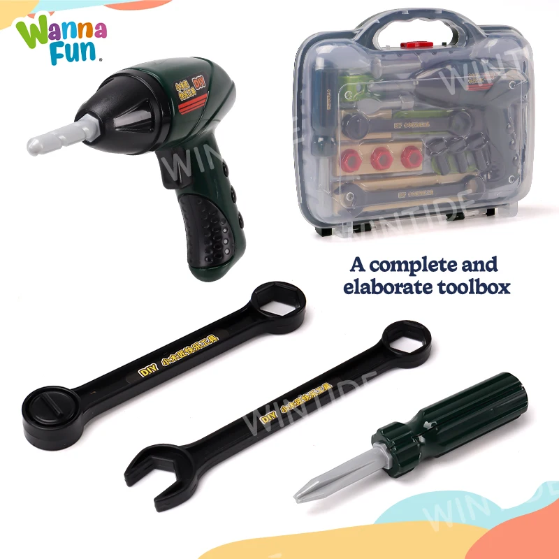 Hot Selling Tool Set Tool Box & Electronic Toy Drill Pretend Play Kids Construction Kits Kids Toddler Boy Toys