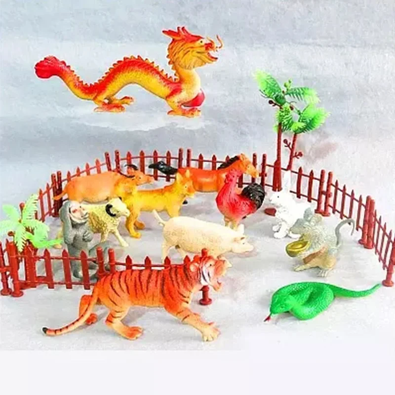 Chinese Zodiac Custom Make Plastic Figures OEM PVC Fashion Animal Toys for Kid