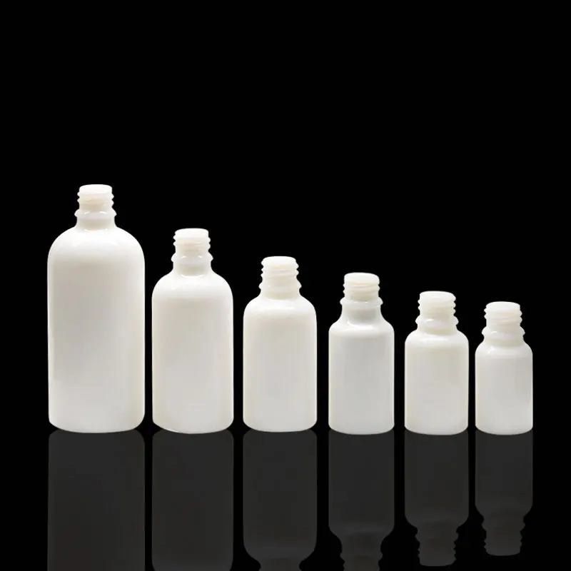 Luxury 5ml 10ml 15ml 20ml 30ml 50ml 100ml White Porcelain Ceramic Glass Dropper Bottle With Gold Cap