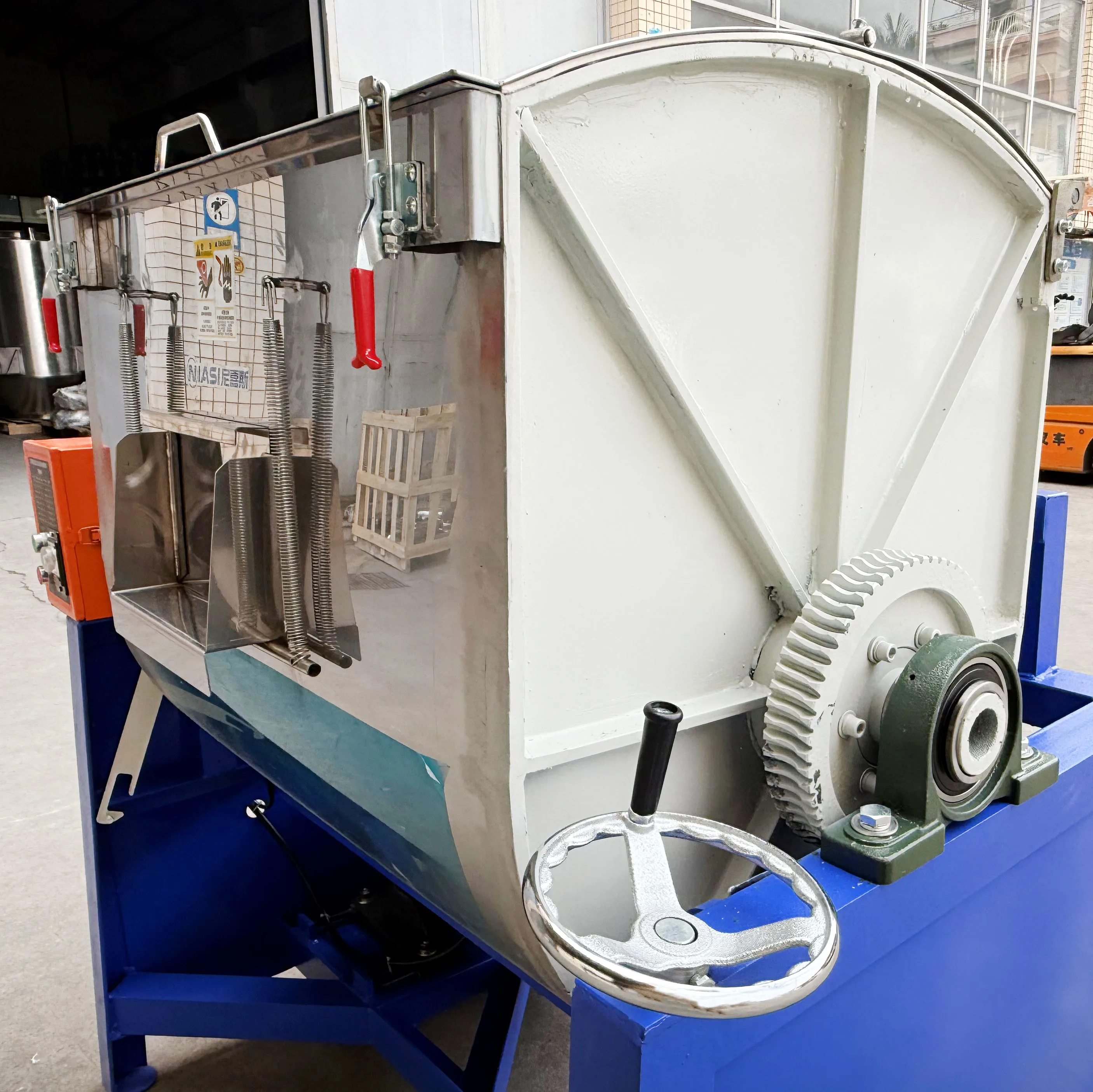 High Mixing Capacity Stainless Steel Horizontal Paddle Mixer Blender Machine Plastic Material Color Mixer