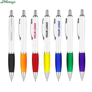 Manufacturer Custom Logo Printed Plastic Ballpoint Pen 1.0mm Sports Body Type Promotion Advertising Pen with Custom Logo