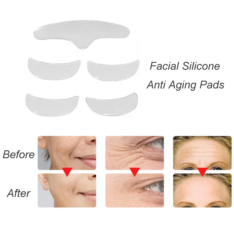 Transparent Overnight Anti Aging Patches Set Reusable Face Skin Care Medical Silicone Sleeping Patches for Wrinkles