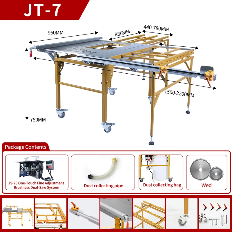 Sn Tools Sn Tools Sliding Portable Saw Machine - 2200W Wood Cutting Equipment ...