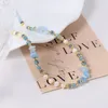 GN0714-15 Collana con perle acquamarina irregolari