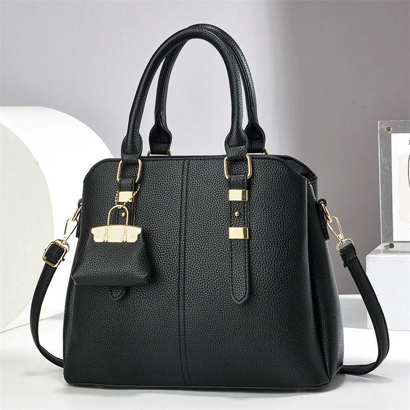 Women's 2026 New Model Large Capacity Multi-Compartment Casual Shoulder Crossbody Bag Coin Purse Light Luxury PU Zipper Single