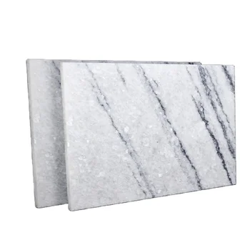 Tanzania White Marble Stone Panels Flexible Natural Indoor Wall Cladding Bathroom Shower Vanity Countertop Flamed Surface Finish