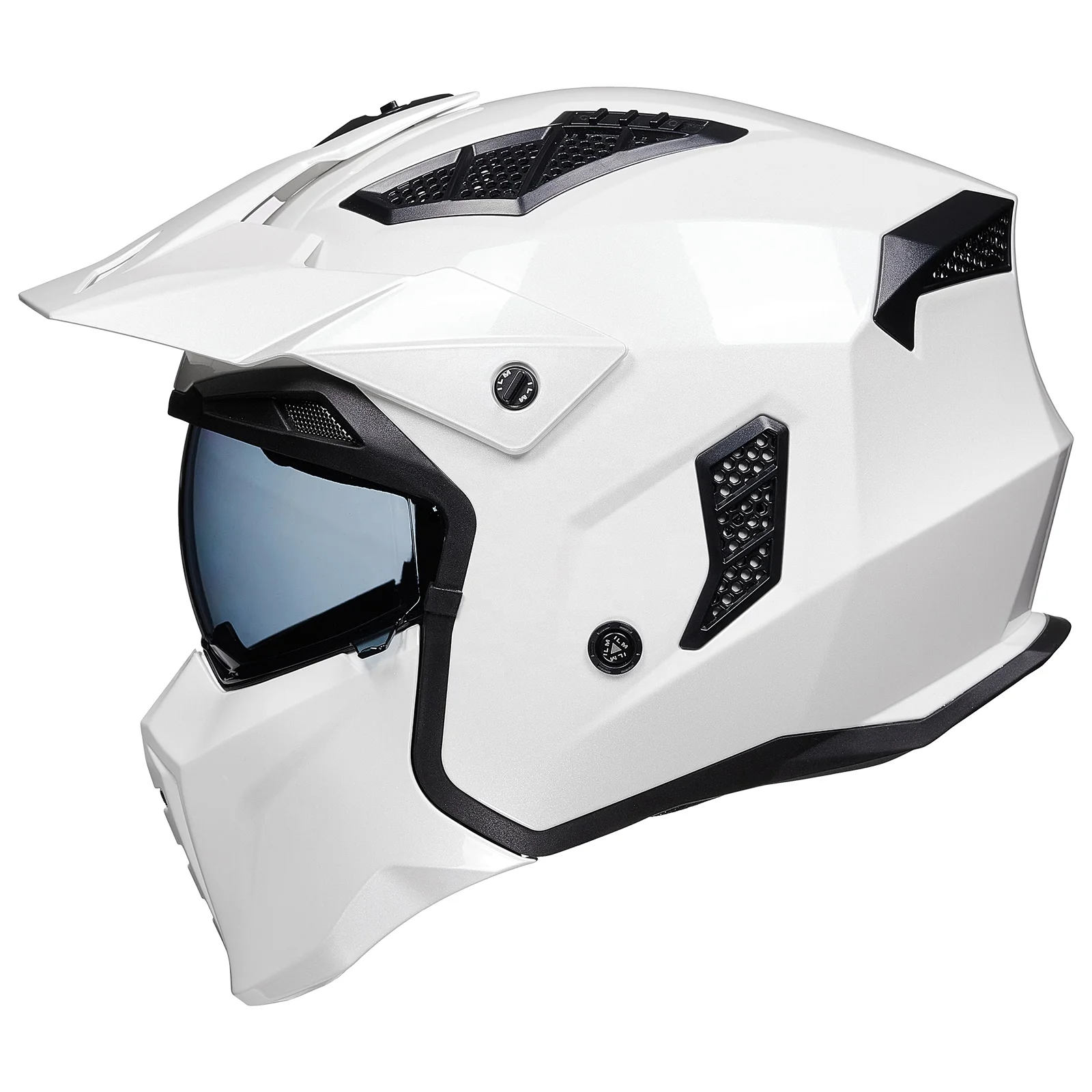 ILM Motorcycle Helmet Z302 - Open Face, Full Face Option