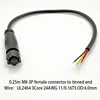 0.25meter 24AWG M8-3P female cable