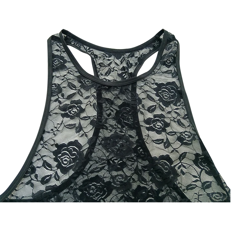 Custom Designer Comfortable Breathable Lace Body Suit Sexy Men's Gay Underwear Knitted Fabric Men's Briefs & Boxers