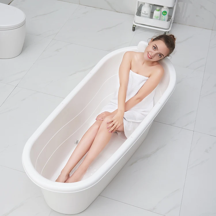 Customizable Large Adult Plastic Freestanding Bathtub with Lid Customizable Large Adult Plastic Freestanding Bathtub with Lid