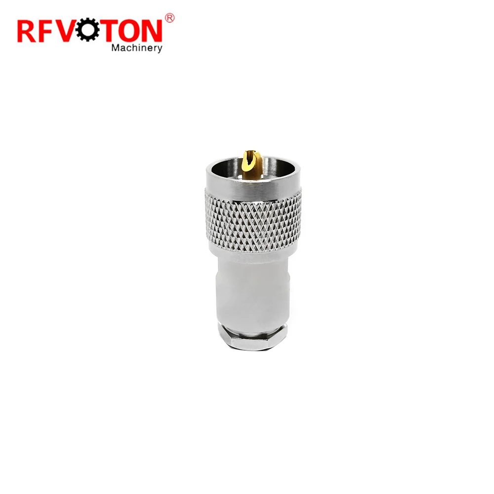 Factory Directly UHF Male Plug Straight PL259 for WTR240 Clamp Mounting Screw Cable Rf Coaxial Connectors  Converter