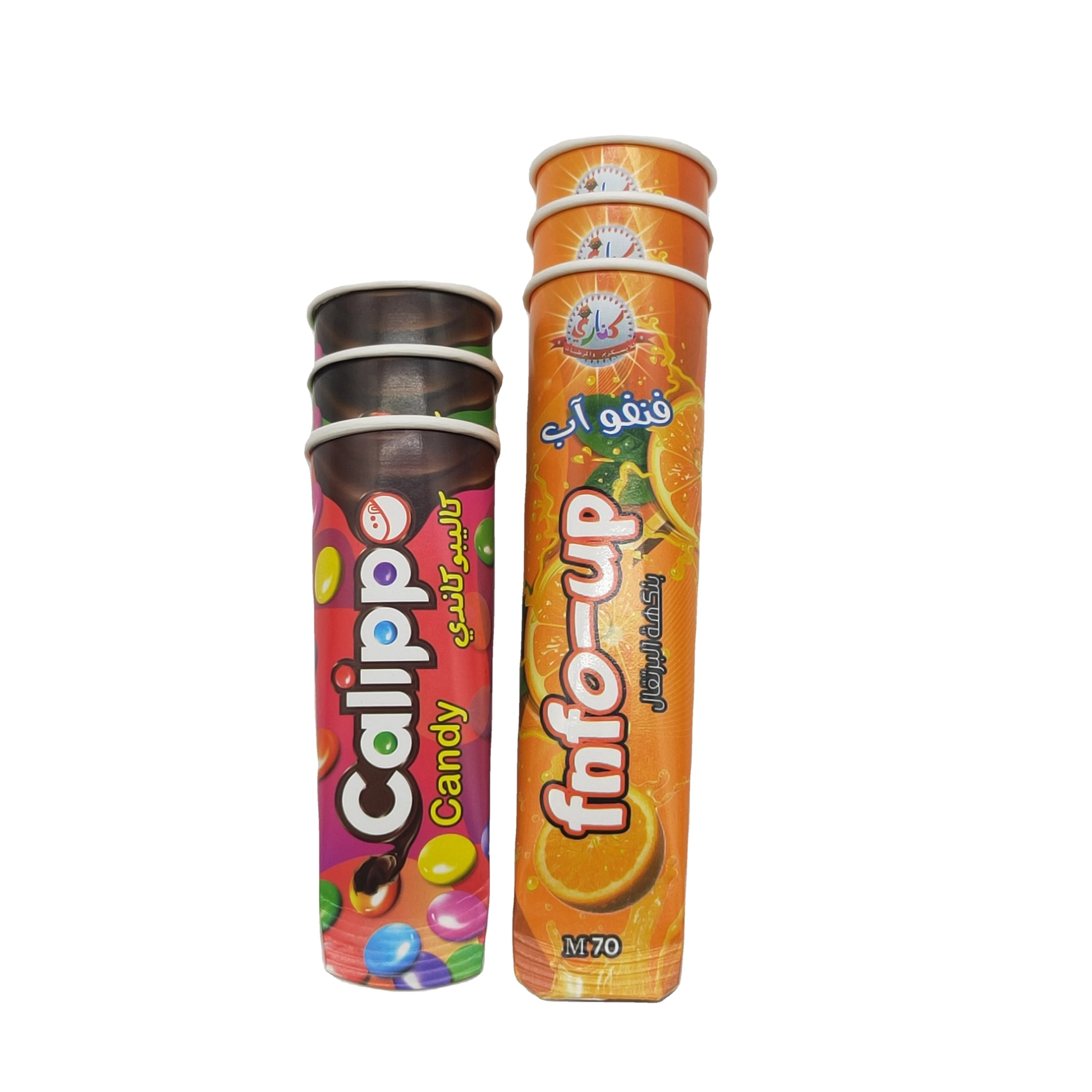 100ml Disposable Push up Ice Cream Cups Calippo Tube Lolly Jelly Aluminium Calippo Tube with Aluminum Foil Lid