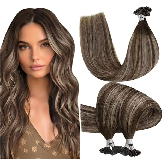 Wholesale Keratin Flat Tip Extensions Human Hair Double Pull Remy Keratin Extensions Buy