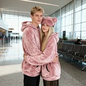 Custom logo Velvet Softness comfort Pullover Hoodies Anti-Pilling Warmth Airplane Travel Oversized Fit Hoodies Men Unisex Hooded