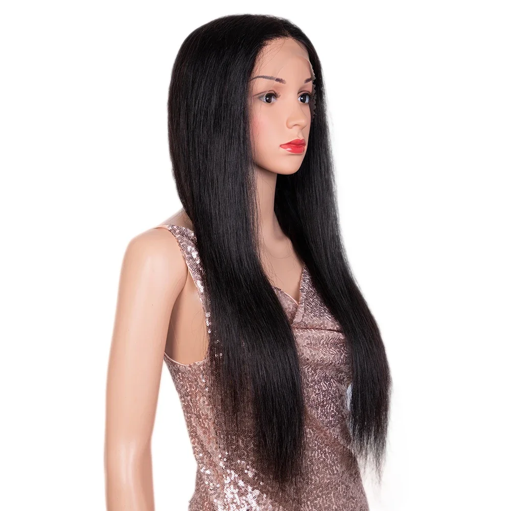Glatte menschliche Haare blonde Lace Front Perücke gerade Bob Verschluss Gold brasilianische Highlight Cosplay Perücken_voghion.com
