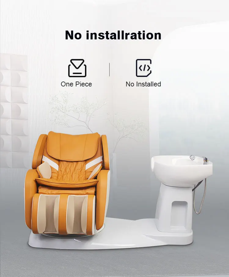 Professional Modern Luxury Beauty Hair Salon Furniture Backwash Bed Electric Full Body Shiatsu