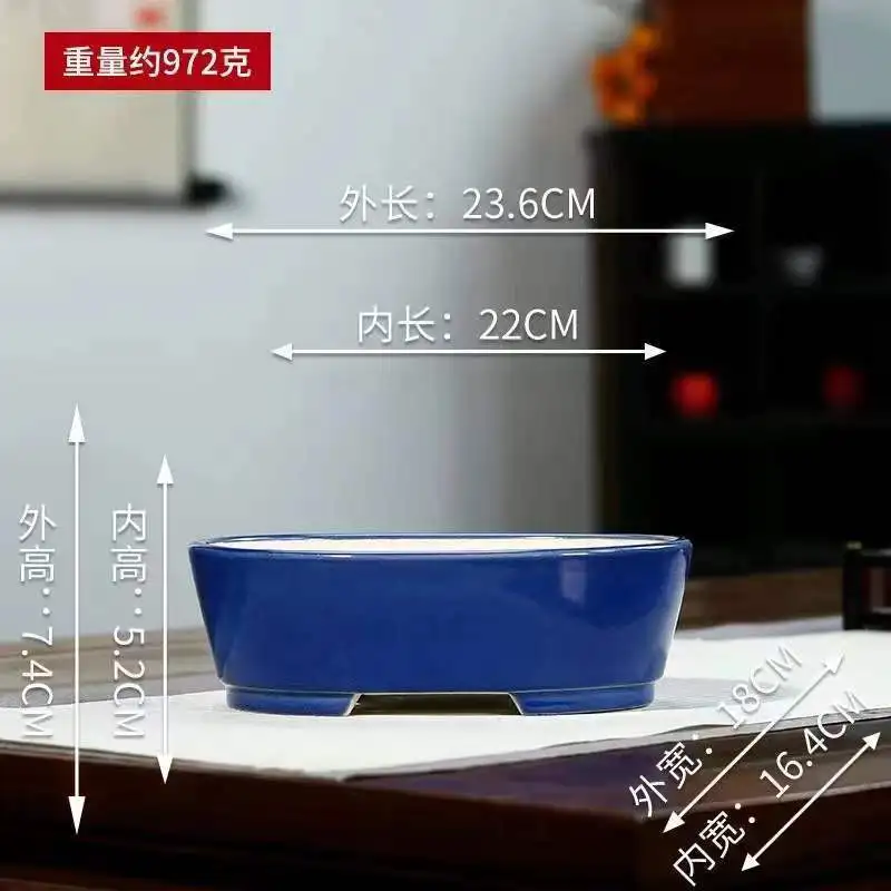 Professional Creative Purple Sand Bonsai Pots Glazed Bonsai Pot Large