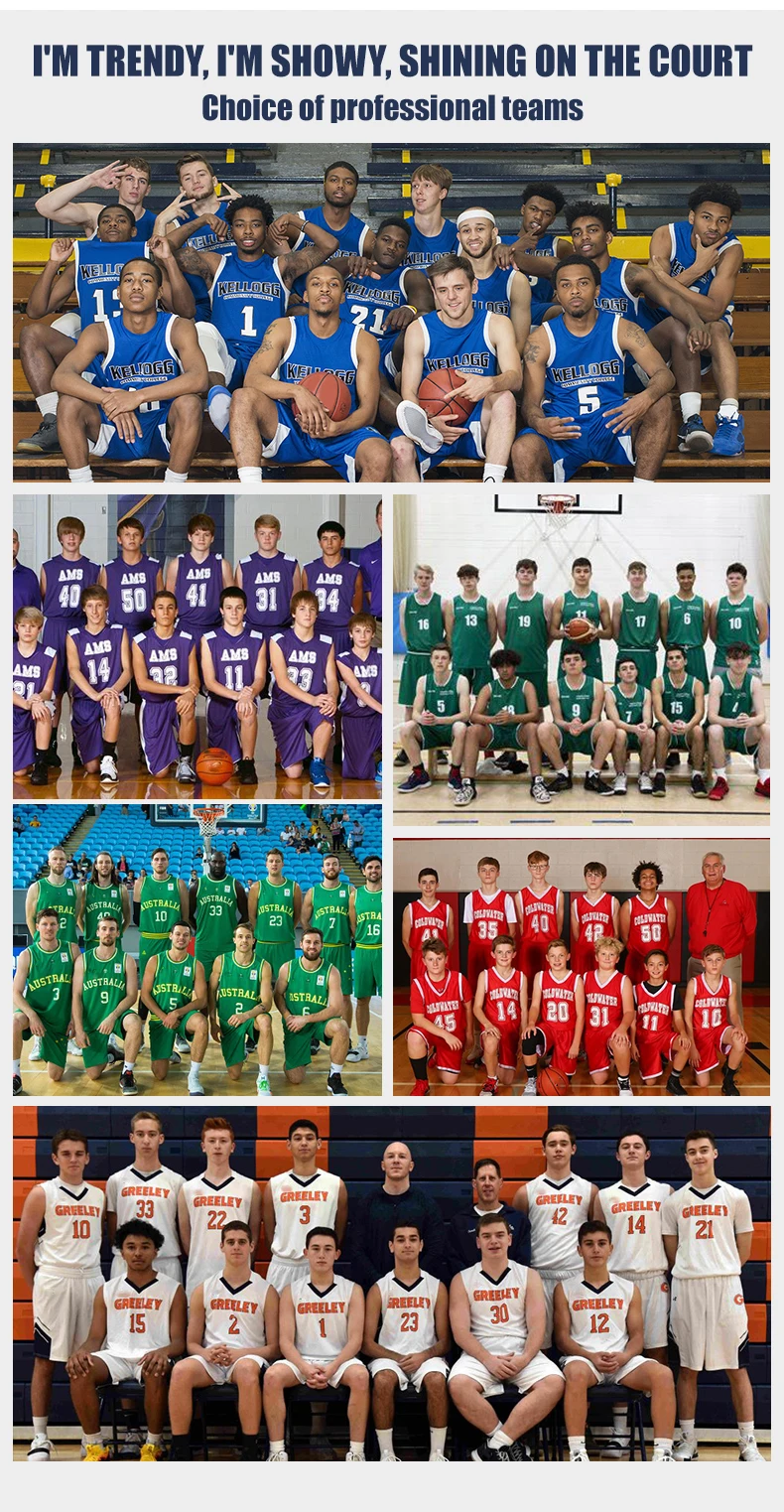 Basketball Jersey Adults Reversible Basketball Uniform Custom Youth