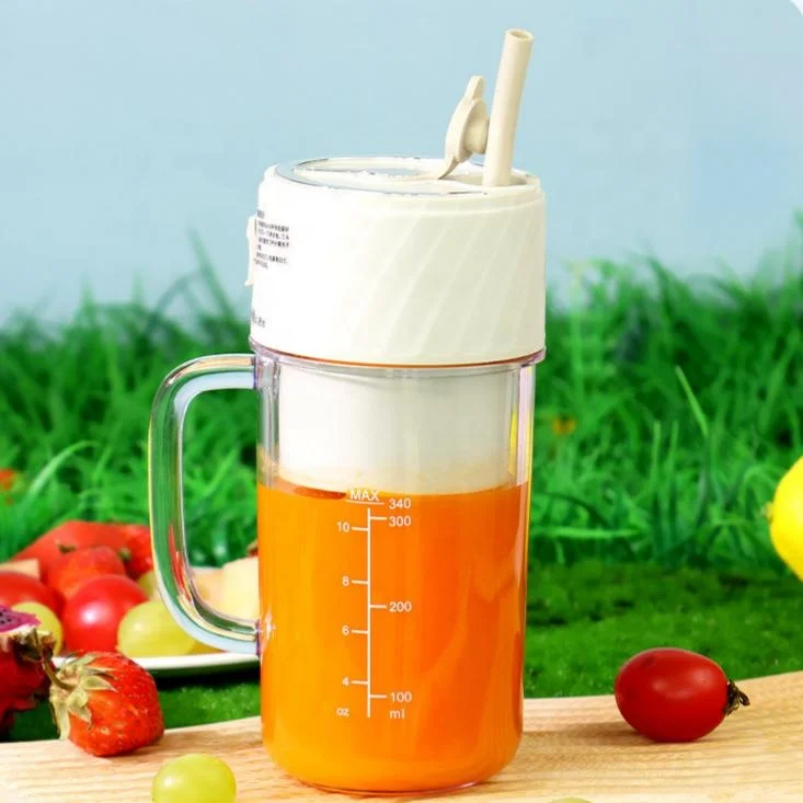 Simple and Durable Juice Cup Travel Camping Portable Electric Small Fruit Juice Extractor Multifunctional Juice Cup with Straw 4