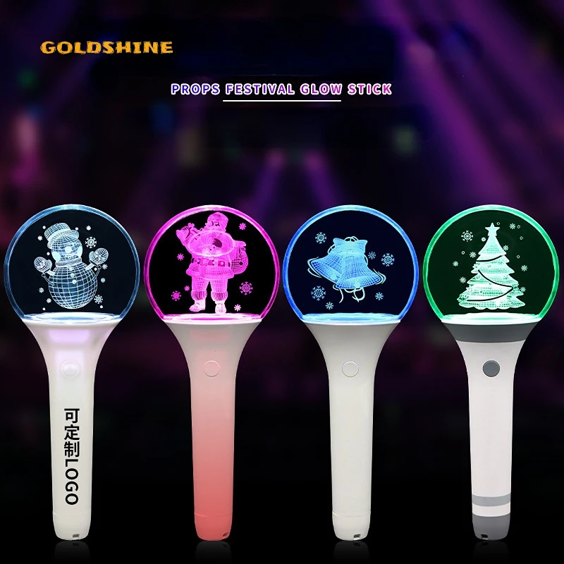 Custom Acrylic K-pop Idol Led Light Stick Christmas Glow Stick Party ...