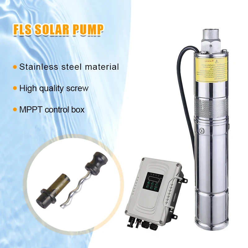 Pompe Solaire Submersible 24V Avec Contrôleur MPPT – Pour Puits, Forage, Jardin