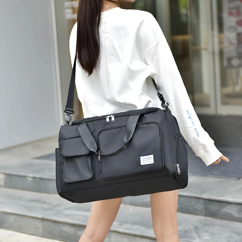 Женская вместительная нейлоновая сумка для выходных, Водонепроницаемая спортивная сумка для спортзала, дизайнерские спортивные сумки для багажа