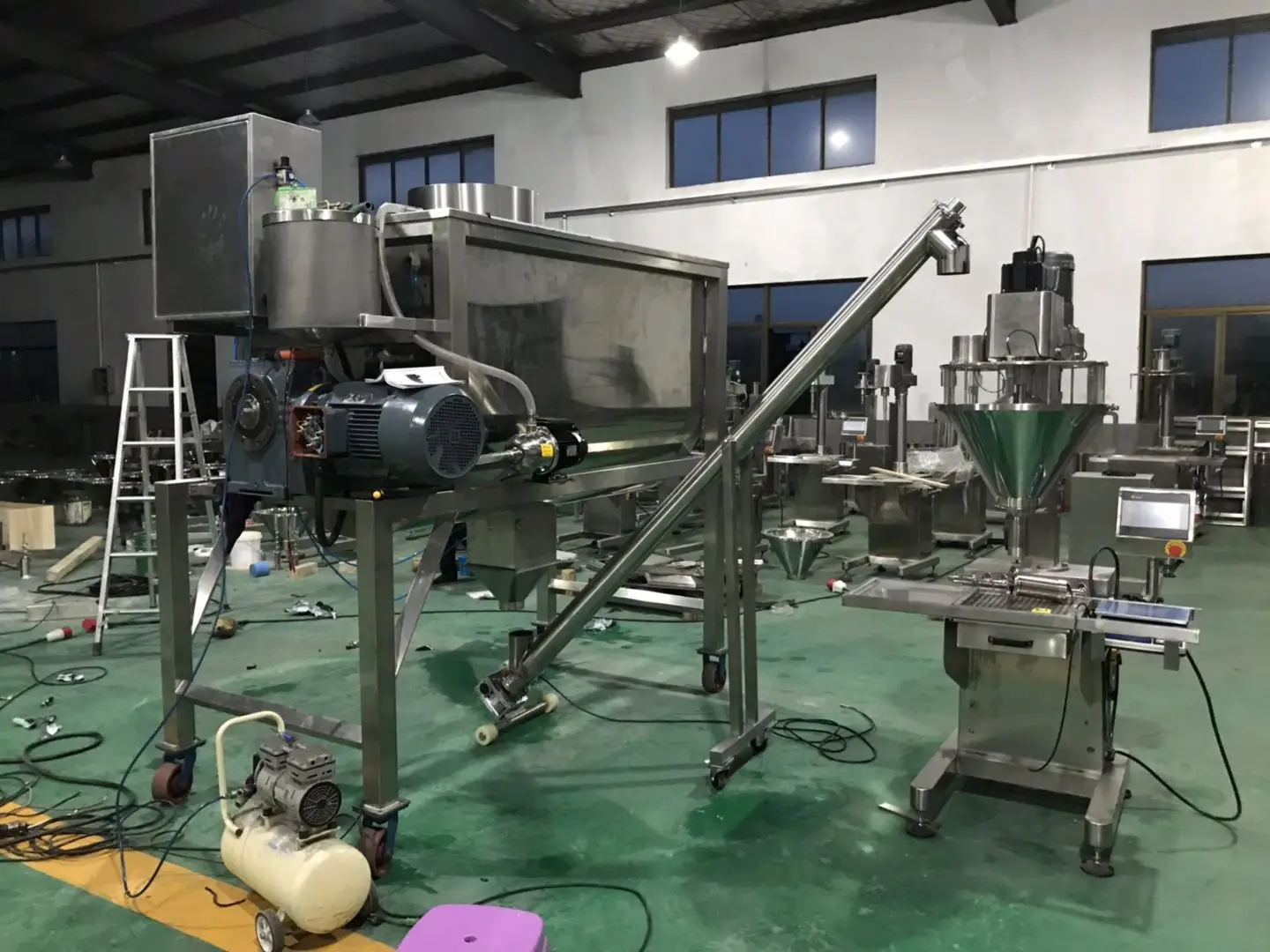 
Сухие порошковые пакеты, упаковочная линия для смешивания и производства 