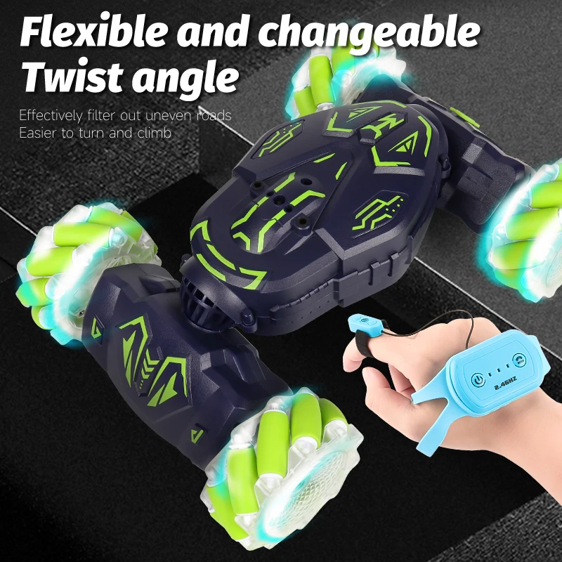 Kids Radio Control Electric Distortion Rc Car Off-road Vehicle 360 Rotation Flip Racing Car With Light Music Rc Stunt Car Toys