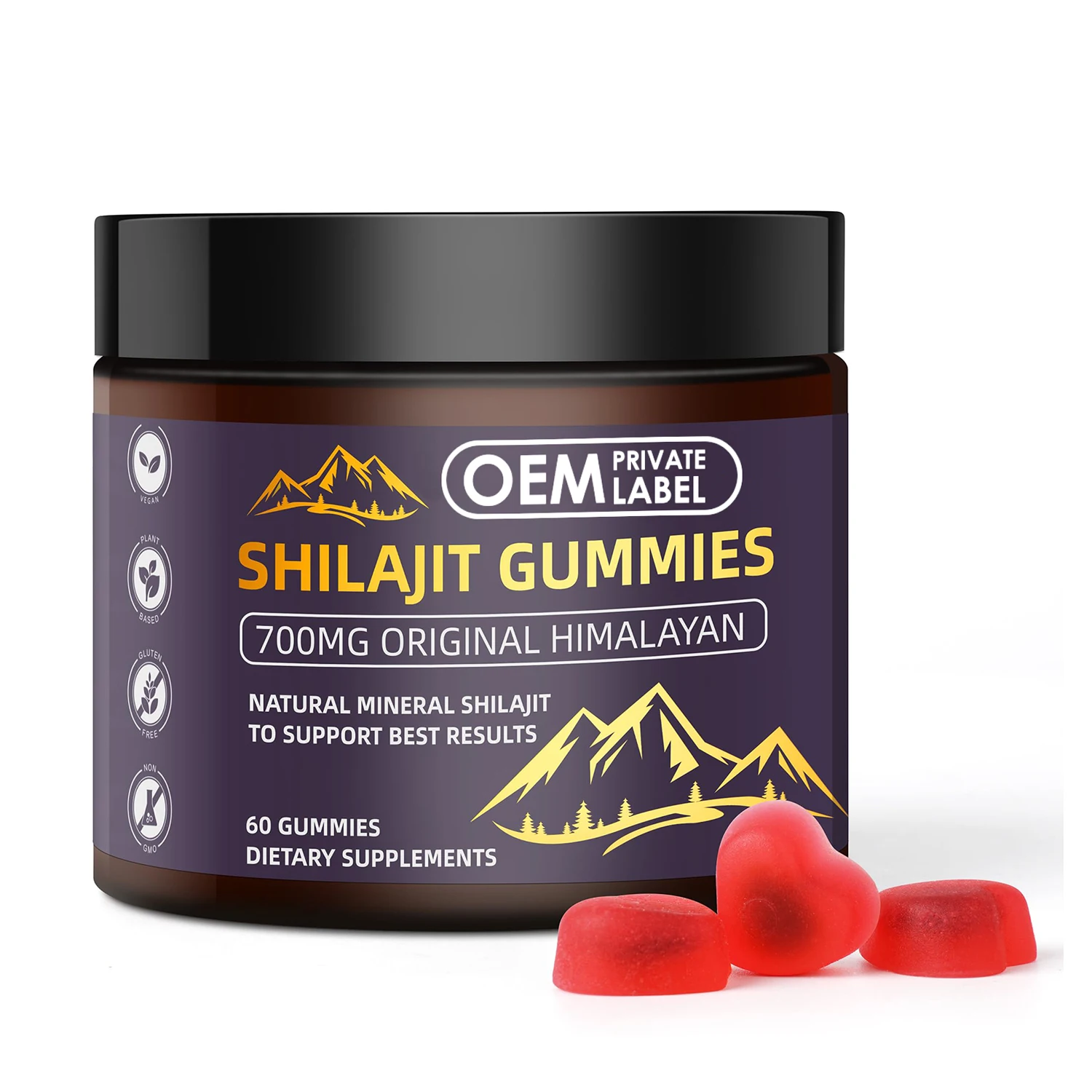 Shilajit Gummies Sugar-free Shilajit Pure Himalayan Organic Supplement ...