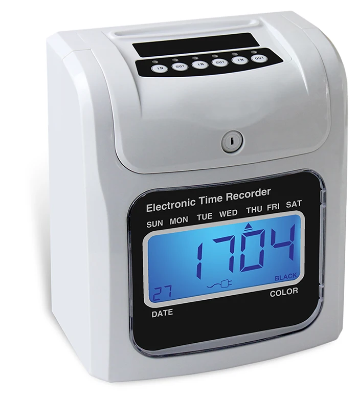 English Punch Time Card Bundy Clock Time Recording Device