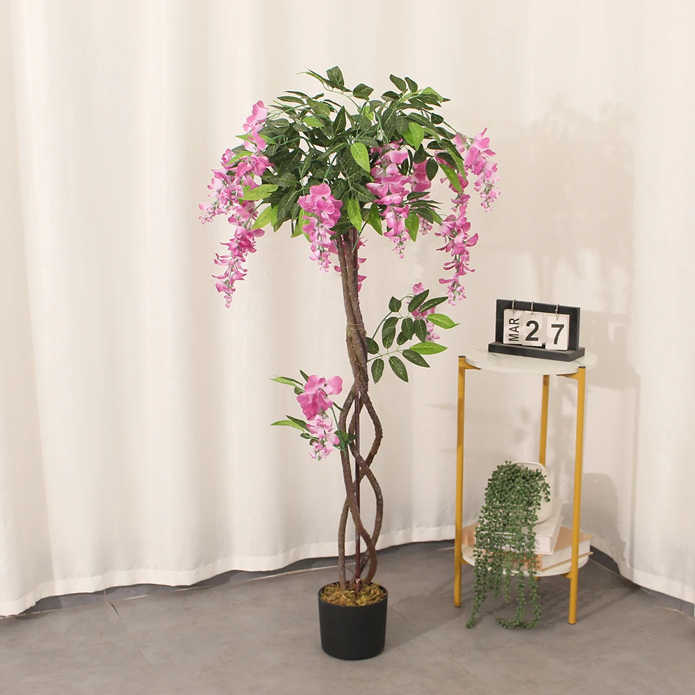 JWT3664 Artificial Potted Wisteria High Quality Outdoor Large Pot Succulent Home Bouquet Hanging Plant 150cm Environmental - Image 2