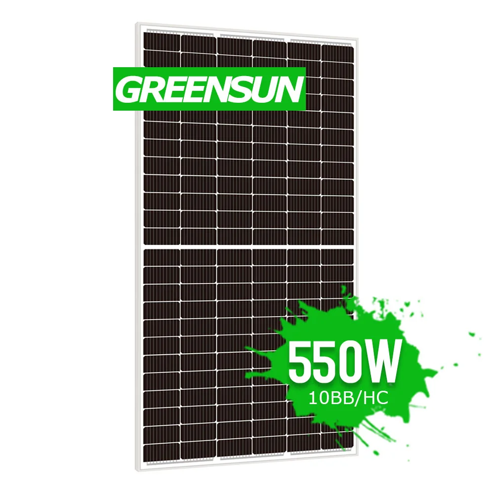 Greensun Solar Power Panel 540W 550W 560W 182mm Half Cut Solar Panel for Electricity