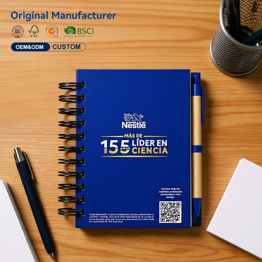 Coil A5 High Appearance Level Notebook Hard Face Loose-leaf Notepad Horizontal Line Diary Thickened Spiral Book Wholesale