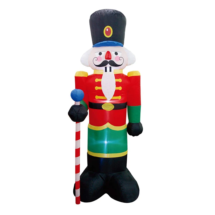 8 Feet Outdoor Christmas Inflatable Nutcracker Soldier Decorations Led ...