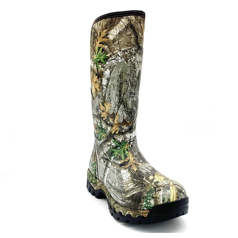 Индивидуальные мужские резиновые камуфляжные охотничьи сапоги из неопрена резиновые водонепроницаемые неопреновые охотничьи сапоги
