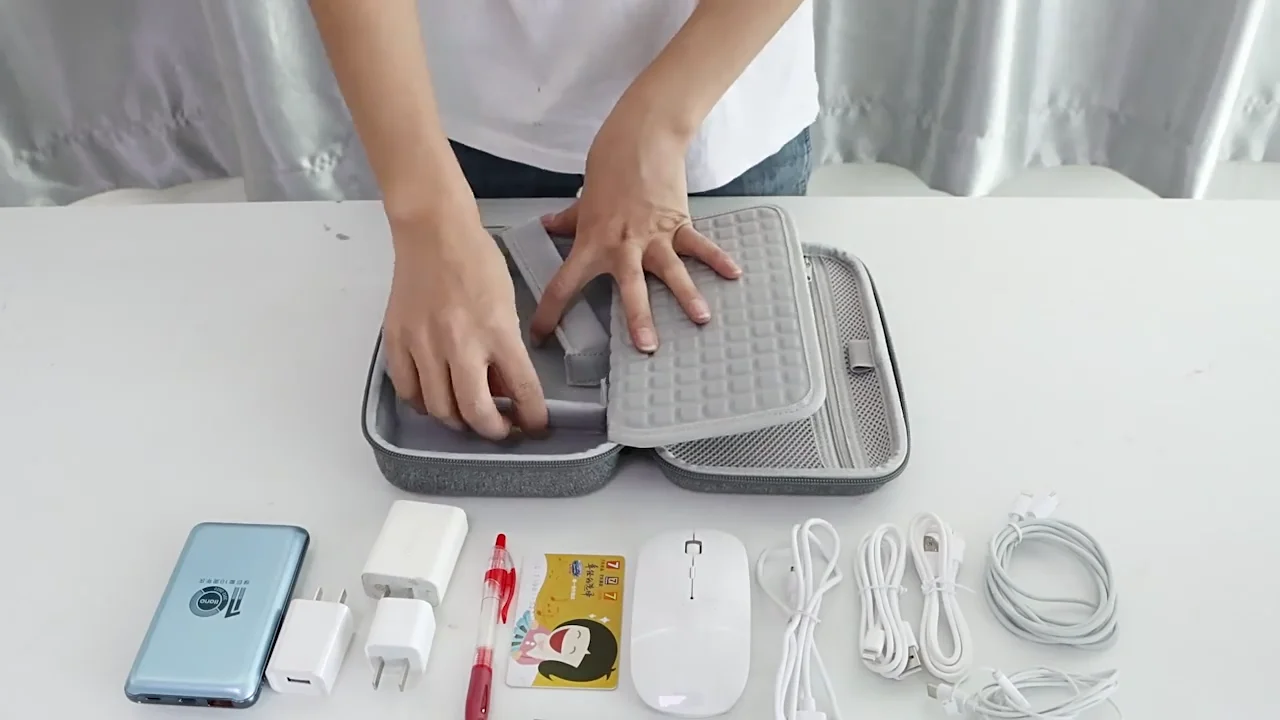 Small Travel Cable Organizer Bag Pouch EAV Waterproof