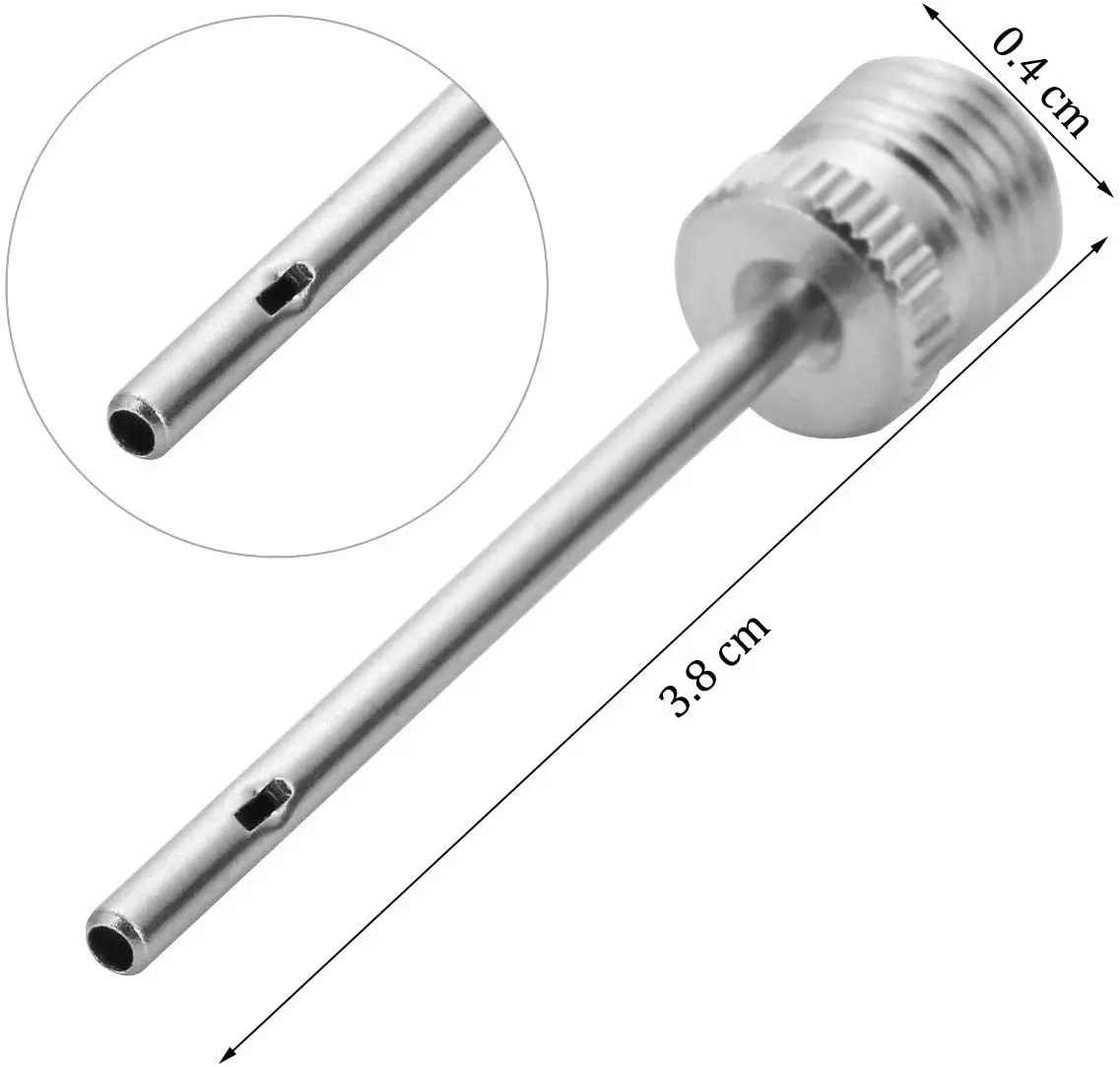 Оптовая продажа, надувной воздушный насос из нержавеющей стали, игла для насоса, для велосипеда, для спортивного мяча
