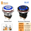 22mm Blue Ring+Power Symbol Illuminated