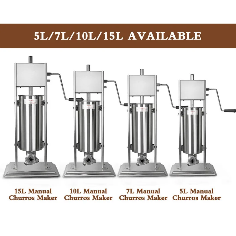 【未使用】チュロスマシン 業務用 ステンレス製 5L Amazon｜業務用縦型スペインチュロスマシン、5L手動チュロス