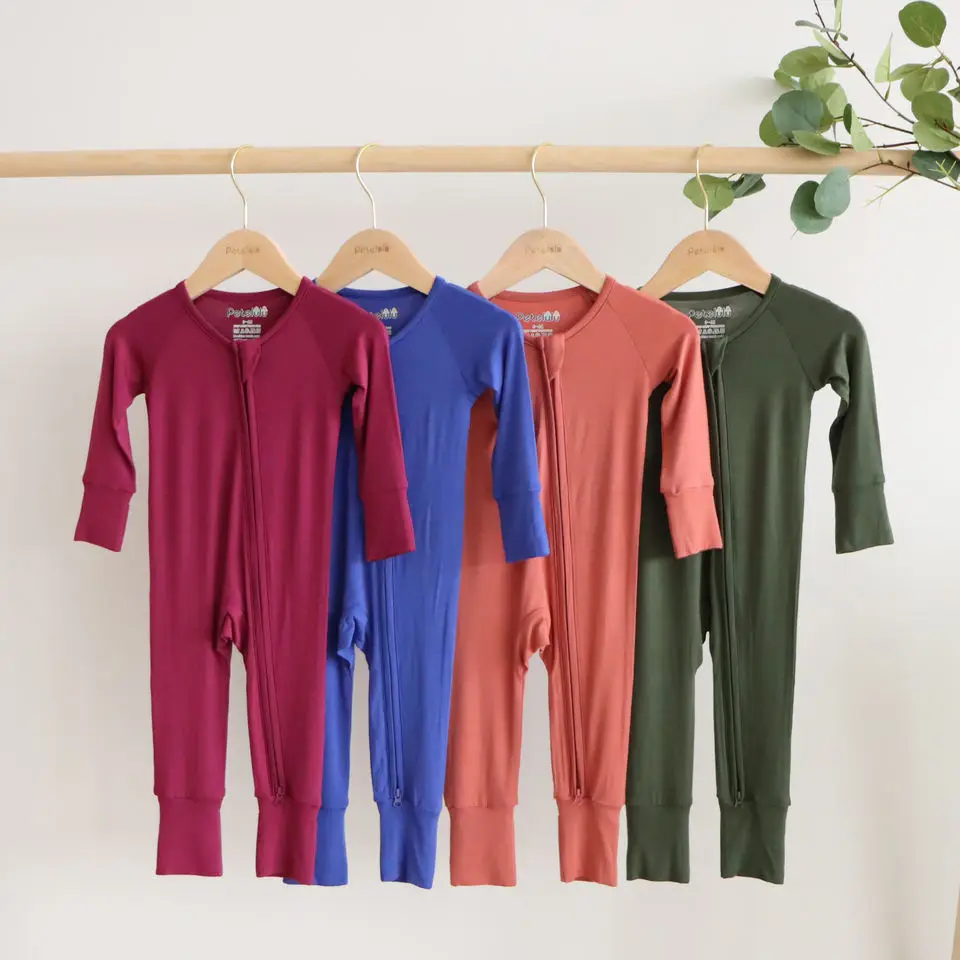 Органическое бамбуковое материал комбинезон детская одежда продуктов пользовательские бамбука детские пижамы, Детская одежда