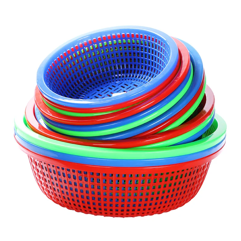 Wholesale Circular Large Plastic Baskets Simple Fruit And Vegetable 