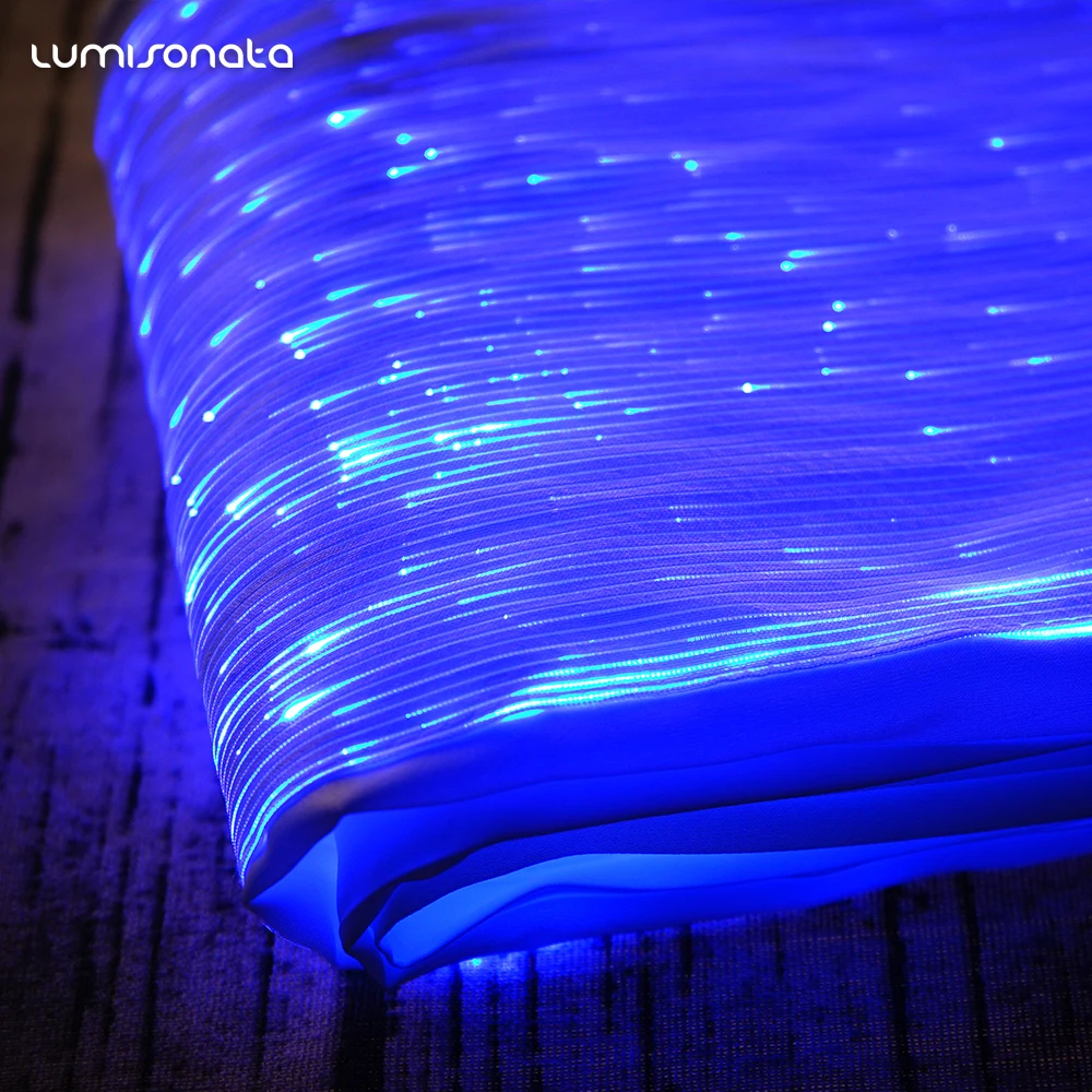 Light up Mesh LED Fiber Optic Mesh LED Light up Netfiber Optic Art Luminous  Net Luminous Fabric Flickering Effect 