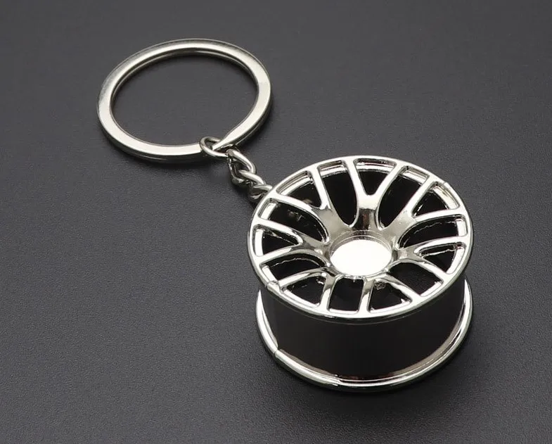 Auto Wheel Rim Keychain Auto Tire Keychain Car Accessories Keyfob Metal ...