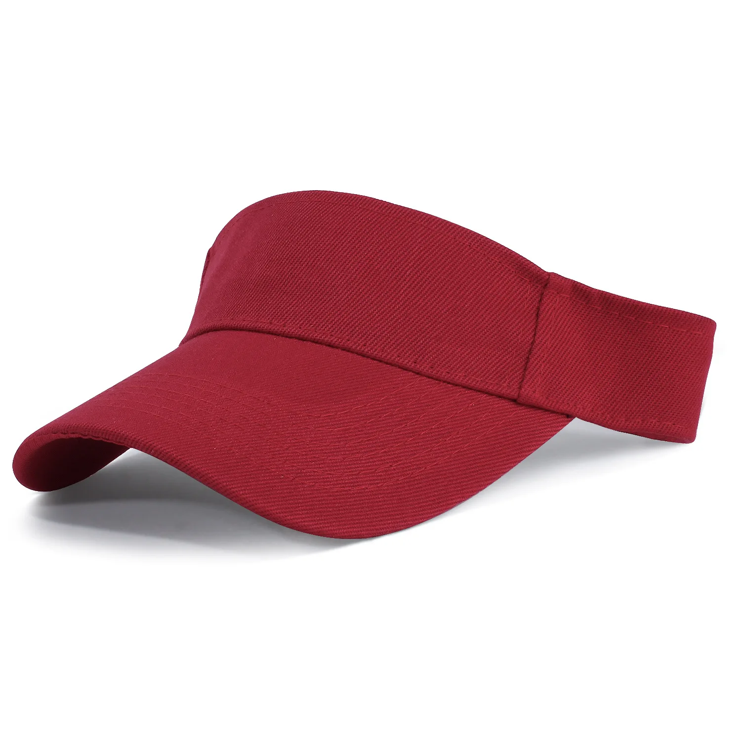 Wholesale Premium Quality Multi-colored Washed Cotton Advertising Sun Protection No Top Peaked Visor Caps With Logo