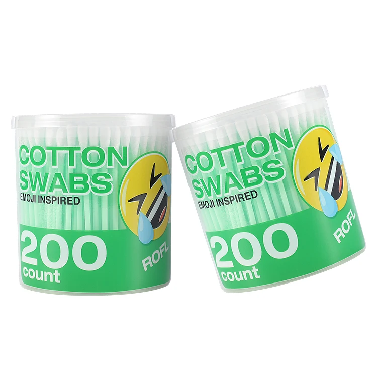 200 шт Дешевые Наушники для чистки красоты ватные цветные пластиковые ватные палочки
