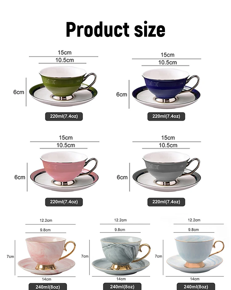 Low Moq Custom Printed Personalized Tea Cup And Saucer Set Best Selling ...