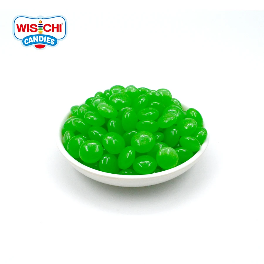 Free Sample Vegan Bulk Packing Assorted Jelly Bean Red Green White Fruity Mix Colors Button Shape Jelly Bean