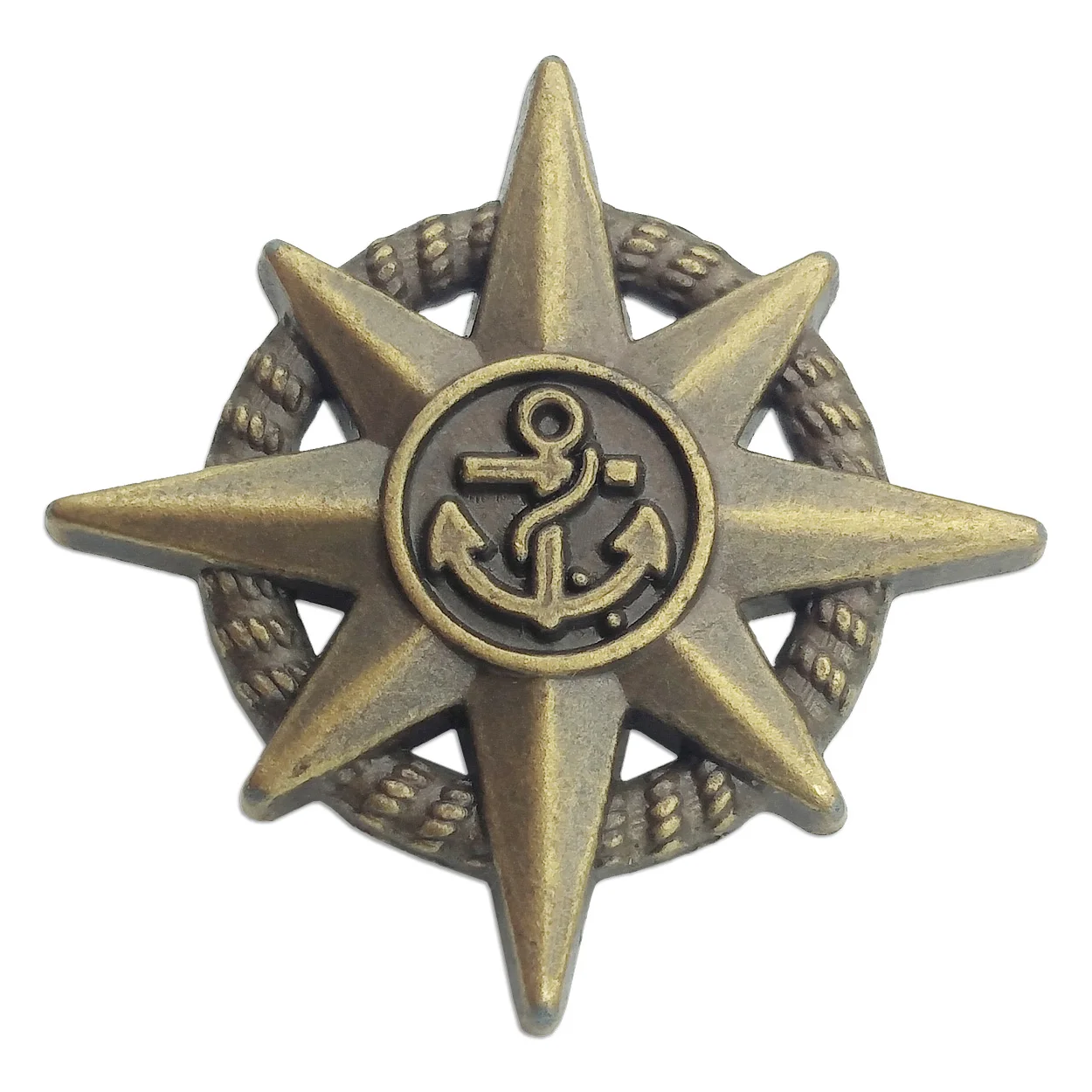 Ship's Anchor Pewter Pin Badge 
