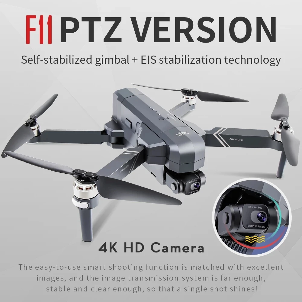 SJRC F11 PRO 4K GPS Drone with HD Camera, Remote Control, 1500M
