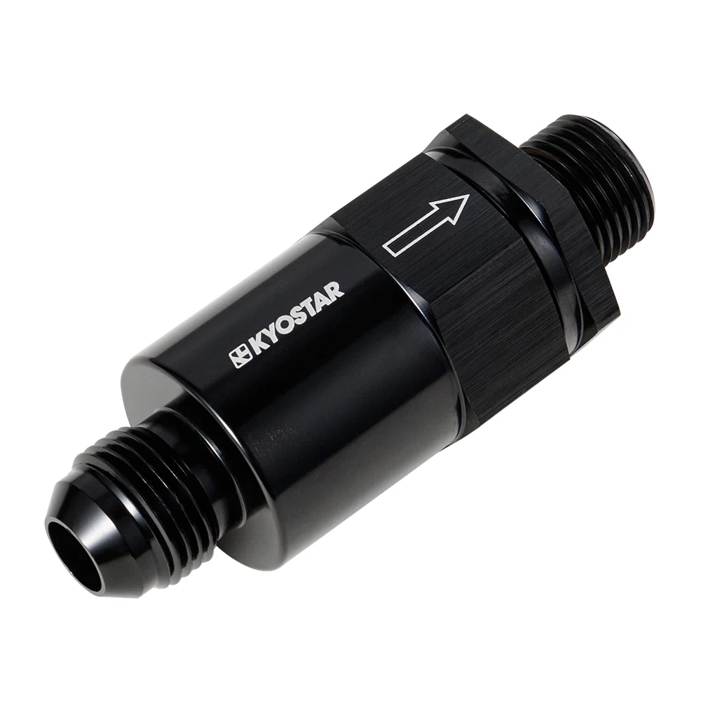 High Flow AN-8 Male Inlet M18X1.5 Outlet Fuel Filter With 30 Micron Element For 044 Fuel Pump